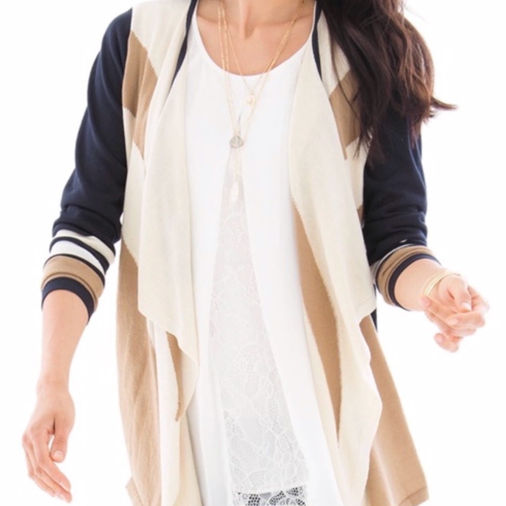 VALERIE STEVENS Open Waterfall Cardigan Sweater 2X